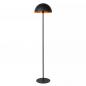 Preview: Lucide SIEMON Stehlampe Ø35cm E27 Schwarz Retro Design