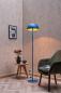 Preview: Lucide SIEMON Stehlampe Ø35cm E27 Blau Retro Design