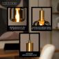 Preview: Lucide JOANET Pendelleuchte Ø16 cm E27 Rauchglas Grau Messing