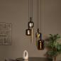 Preview: Lucide JOANET Pendelleuchte Ø65 cm 4xE27 Messing Rauchglas