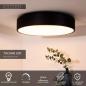 Preview: Lucide TALOWE LED Deckenleuchte Ø60 cm Schwarz 3000K dimmbar 42W