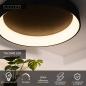 Preview: Lucide TALOWE LED Deckenleuchte Ø80 cm 80W 3000K dimmbar Schwarz