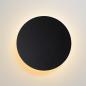 Preview: Lucide EKLYPS LED Wandleuchte Ø15 cm Schwarz 3000K 7W moderne Akzentlampe