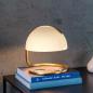 Preview: Lucide CATO Tischlampe Ø23,5cm E27 Weiß Retro Glas Metall