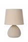 Preview: Lucide RAMZI Tischleuchte Ø18cm 1xE14 Beige Keramik Japandi