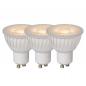 Preview:  Lucide MR16 - Led Lampe - Ø 5 cm - LED Dim. - GU10 - 3x5W 3000K - Weiß - Set von 3
