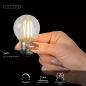 Preview: Lucide G45 LED Glühfadenlampe E27 Ø4,5 cm 4W 2700K dimmbar Transparent