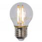 Preview: Lucide G45 LED Glühfadenlampe E27 Ø4,5 cm 4W 2700K dimmbar Transparent