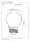 Preview: Lucide G45 LED Glühfadenlampe E27 Ø4,5 cm 4W 2700K dimmbar Transparent