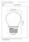 Preview: Lucide G45 LED Glühfadenlampe E27 Ø4,5 cm 4W 2700K dimmbar Matt