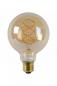 Preview: Lucide G95 LED Glühfadenlampe Ø9,5cm E27 4,9W 2200K Amber dimmbar