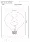 Preview: Lucide G125 LED Glühfadenlampe Ø12,5cm E27 4,9W 2200K Amber dimmbar