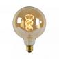 Preview: Lucide G125 LED Glühfadenlampe Ø12,5cm E27 4,9W 2200K Amber dimmbar