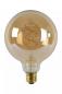 Preview: Lucide G125 LED Glühfadenlampe Ø12,5cm E27 4,9W 2200K Amber dimmbar