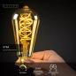 Preview: Lucide ST64 LED Glühfadenlampe Ø6,4cm E27 4,9W 2200K Amber dimmbar Vintage