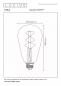 Preview: Lucide ST64 LED Glühfadenlampe Ø6,4cm E27 4,9W 2200K Amber dimmbar Vintage