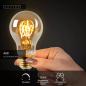Preview: Lucide A60 LED Glühfadenlampe Ø6cm E27 4,9W 2200K Amber dimmbar