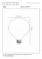 Preview: Lucide G80 E27 LED Filament 4,9W 2700K 500 lm Opal dimmbar – moderne Globus-Glühfadenlampe