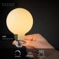 Preview: Lucide G80 E27 LED Filament 4,9W 2700K 500 lm Opal dimmbar – moderne Globus-Glühfadenlampe