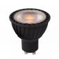 Preview: Lucide MR16 GU10 LED 5W 2200K–2700K 350 lm dimmbar Schwarz – warmweißes LED-Leuchtmittel mit 3-Step-Dim