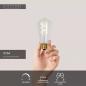 Preview: LUCIDE ST64 E27 4,9W wie 40W – 450lm 2700K Warmweiß dimmbar transparent