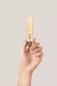 Preview: Lucide T32 E27 LED Filament 4,9W 2200K 410 lm 3-StepDim Amber mit Memory – kompakte Vintage-Glühfadenlampe