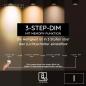 Preview: Lucide T32 LED Glühfadenlampe Ø3,2cm E27 4,9W 2200K Amber 3-StepDim (Memory)