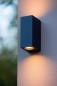 Preview: Lucide ZARO Wandstrahler IP65 Schwarz – 2x GU10 Außenwandleuchte modern