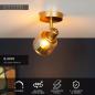 Preview: BJORN Deckenstrahler 1-flammig E14 dreh- & schwenkbar Metall Glas Messing