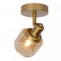 Preview: BJORN Deckenstrahler 1-flammig E14 dreh- & schwenkbar Metall Glas Messing
