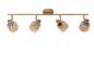 Preview: Lucide BJORN Deckenstrahler 4xE14 Messing Matt Metall Glas