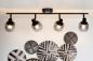Preview: Lucide BJORN Deckenstrahler 4xE14 Schwarz Glas Metall