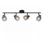 Preview: Lucide BJORN Deckenstrahler 4xE14 Schwarz Glas Metall