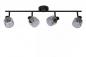 Preview: Lucide BJORN Deckenstrahler 4xE14 Schwarz Glas Metall