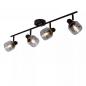 Preview: Lucide BJORN Deckenstrahler 4xE14 Schwarz Glas Metall