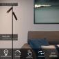 Preview: Lucide PHILON Stehleuchte mit Leselampe LED 2x4,5W 3000K Schwarz dimmbar Touch