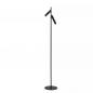 Preview: Lucide PHILON Stehleuchte mit Leselampe LED 2x4,5W 3000K Schwarz dimmbar Touch