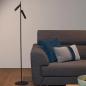 Preview: Lucide PHILON Stehleuchte mit Leselampe LED 2x4,5W 3000K Schwarz dimmbar Touch