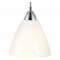 Preview: NORDLUX Weiße Pendelleuchte 14cm mit Opalfarbenem Glas Stoffkabel