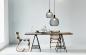 Preview: Danish Design DFTP Aver Metalldraht Pendelleuchte Schwarz ø50cm