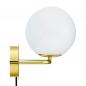 Preview: Design For The People Wandleuchte Messing Glas – elegante Designerleuchte von Maria Berntsen