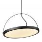 Preview: Halo Design Schwenkbare Pendelleuchte PIVOT Schwarz/Oxid aus Metall/Acryl Ø40cm