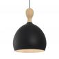 Preview: Halo Design Dueodde Hängeleuchte Metall/Holz Ø30cm Schwarz