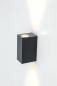 Preview: EVN rechteckige Wandleuchte anthrazit IP44 up&down Licht