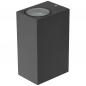 Preview: EVN rechteckige Wandleuchte anthrazit IP44 up&down Licht