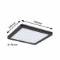 Preview: Paulmann 71014 LED Panel Atria Shine Backlight eckig 190x190mm modern neutralweiß Schwarz