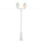 Preview: Elegante Standleuchte weiß lackiertes Aluminium, klares Glas
