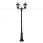 Preview: Nostaglische Standleuchte schwarz lackiertes Aluminium, klares Glas