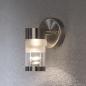 Preview: Konstsmide 7594-000 Bolzano Wandleuchte Edelstahl mit teilsatiniertem Glas