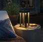 Preview: Terrassen Akku & USB Tischlaterne CANNES in Rost In&Out IP54 von Konstsmide